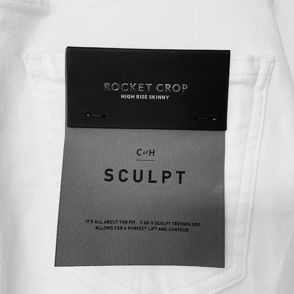 Size 24 NWT Citizens of Humanity Rocket Jeans | White | High Rise Skinny - Picture 8 of 9